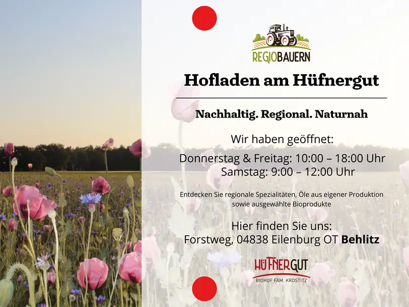 Regiobauern Hofladen am Hüfnergut Behlitz in Eilenburg OT Behlitz